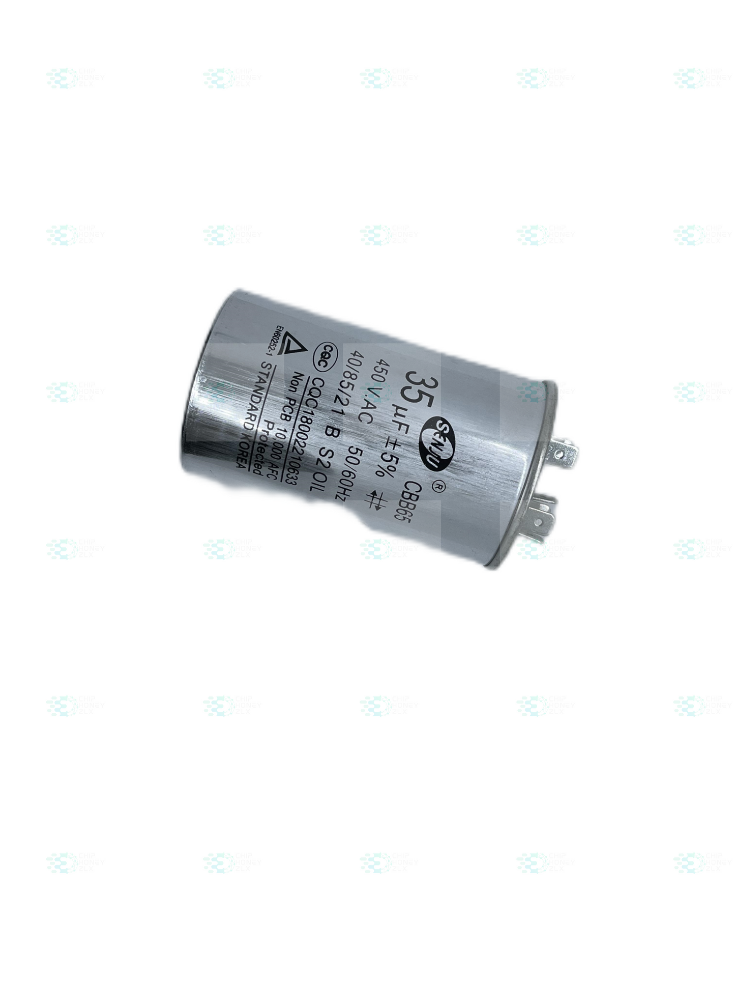 CBB65 explosion-proof air conditioner starting capacitor 450V 35UF compressor capacitor aluminum shell without distinguishing po