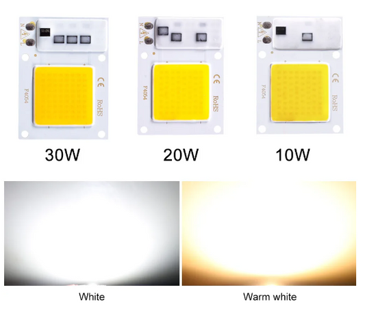 F4054 LED Chip10W 20W 30W AC 220V 110v Smart COB lamp Bead No Need Driver for Flood Light Spotlight Outdoor Chip Lamp DIY Lighting